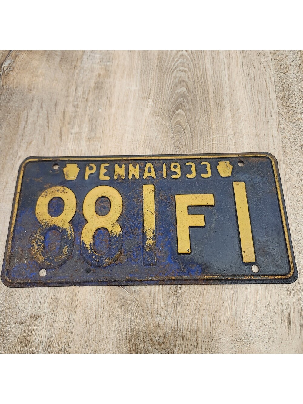 1933 Pa Penna Pennsylvania License Plate Tag Mancave Garage Bar Barn Decor 881F1